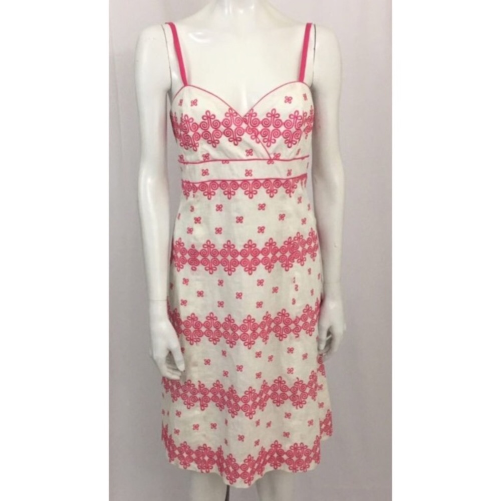 💕Embroidered Lilly Pulitzer Linen Dress-Sz8💕